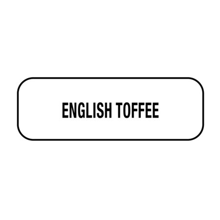 Nevs English Toffee Label 1/2" x 1-1/2" DIET-604